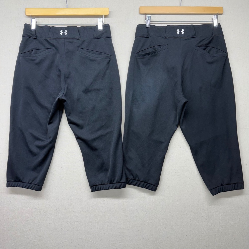 Under Armour Softball Pants Lot of 2 Black Girls M 1375665‎ Knickers Athletic - Picture 5 of 15
